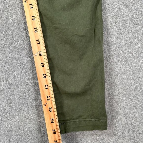 Old Navy Pixie Mid Rise Pants Women's 6 Olive Green Straight Leg Pockets - Picture 4 of 8